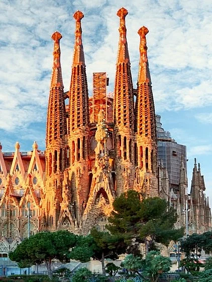 Sagrada Familia basilica in Barcelona. The Antoni Gaudi masterpiece became a UNESCO World Heritage Site in 1984