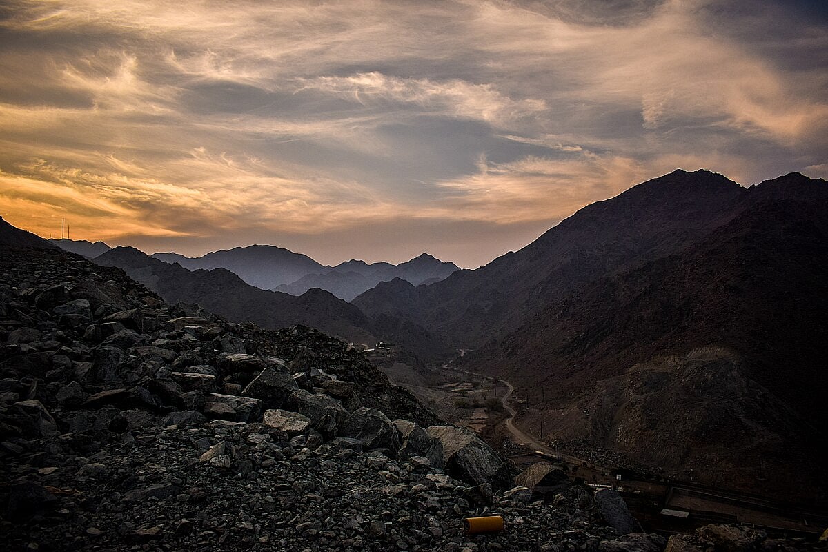 Al Hajar mountains in Sharjah