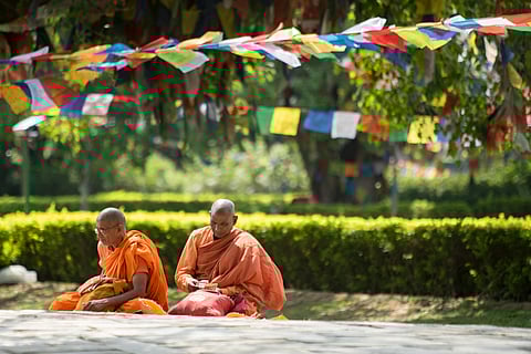 Buddhists in Lumbini