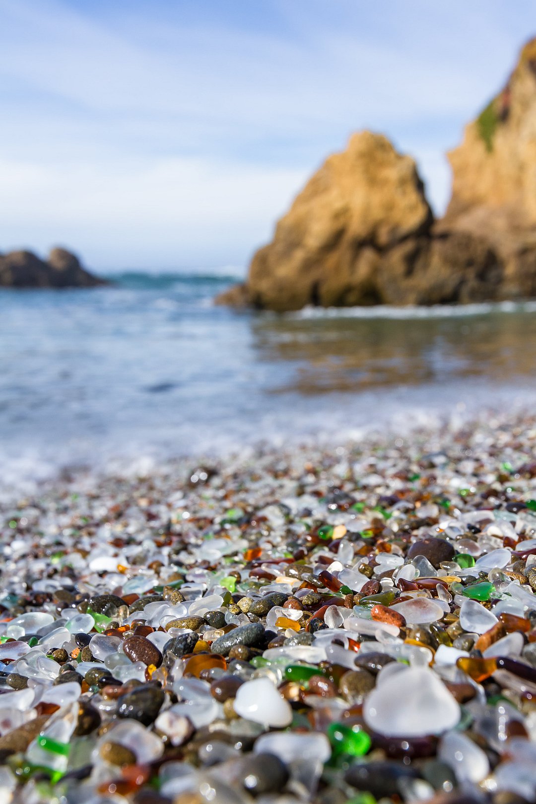 Glass Beach consists of dumped broken glass