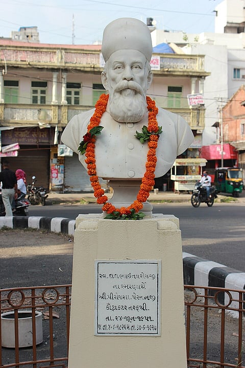 A bust of Dadabhai Naoroji at Vadodara