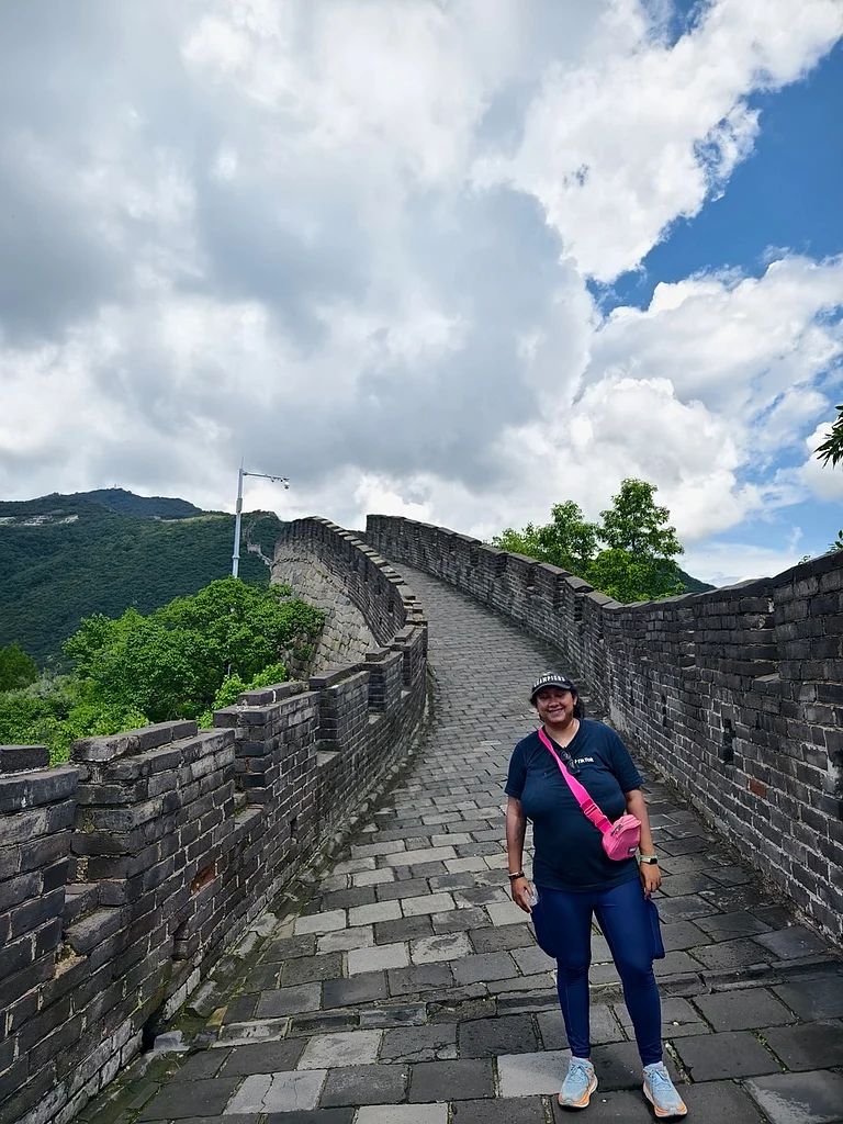 Hiking up a more scenic part of the Great Wall in China - Mutianyu - Juhi Pikale