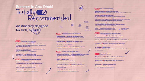 The DCT Abu Dhabi has collaborated with kids to co-create a seven-day itinerary.