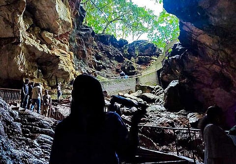 Approximately 440 steps lead to the interiors of this geological site in Andhra Pradesh