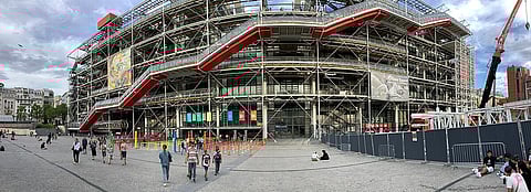 The Centre Pompidou, is known for its unique "inside-out" architecture