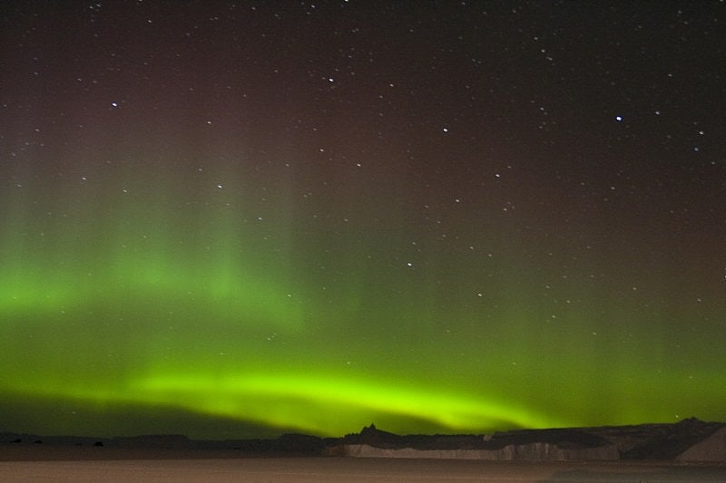 Aurora Australis in Antarctica