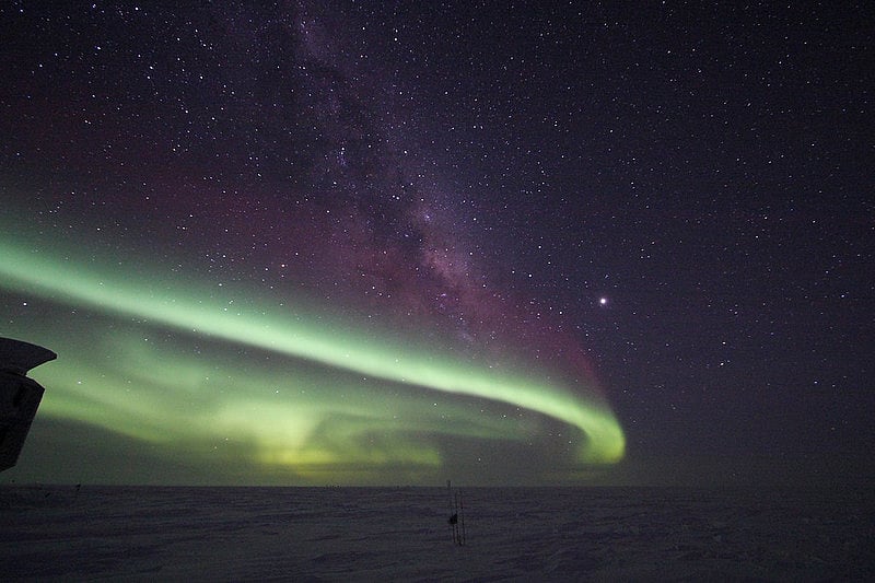 Aurora Australis at the South Pole 