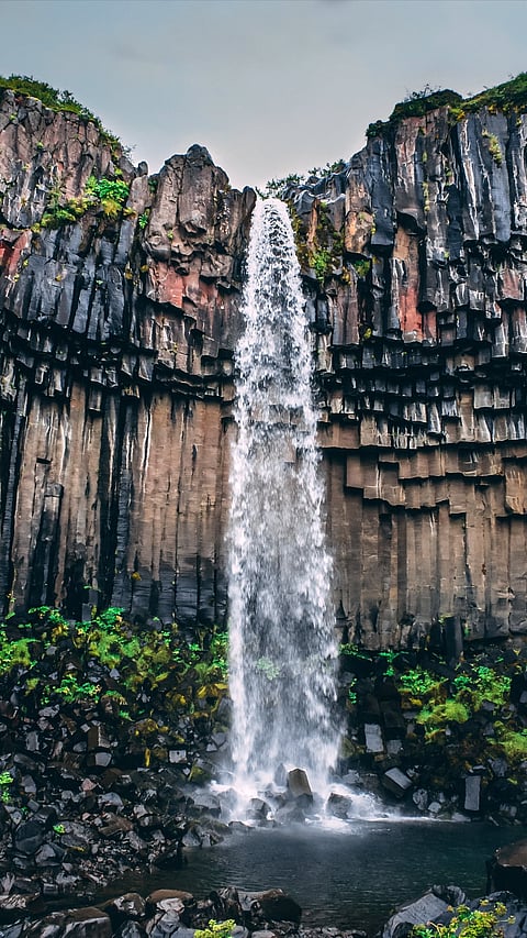 A waterfall in Mawsynram