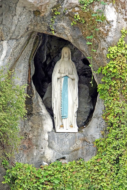 A view of Shrine of Our Lady of Lourdes