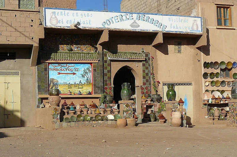 A potters shop in Tamegroute, Morocco