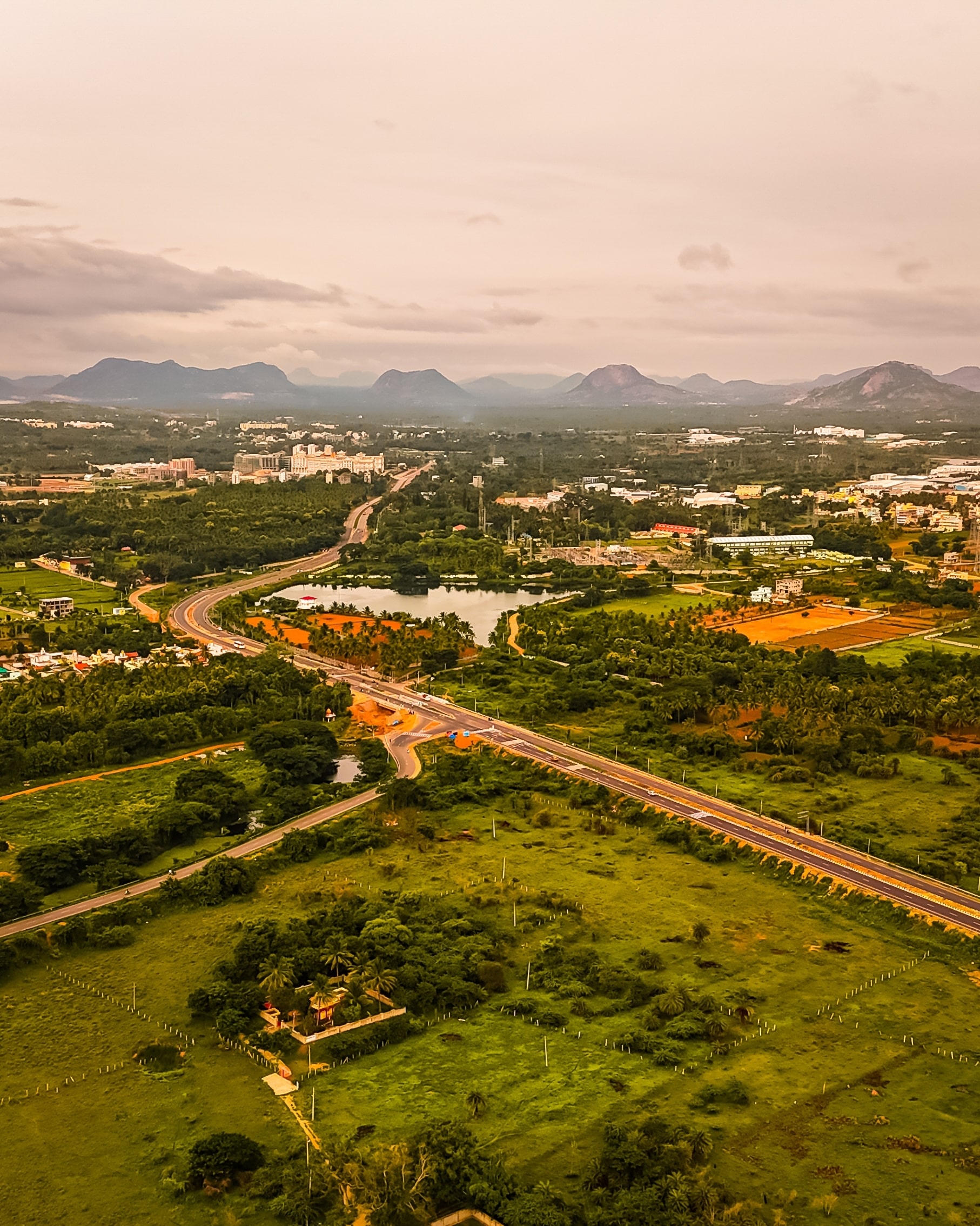 An aerial view of Kanakapura