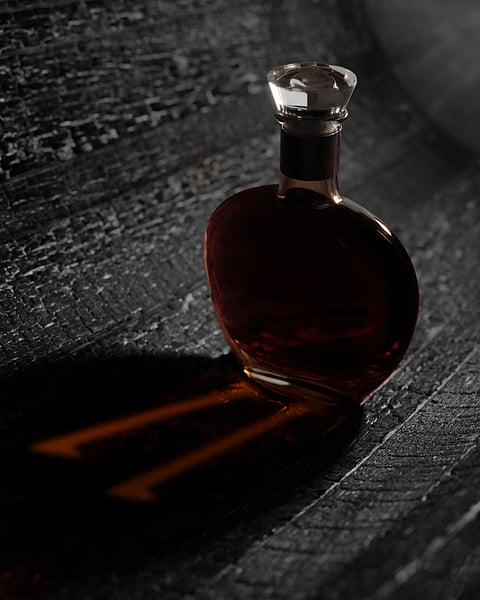 A bottle stylishly placed