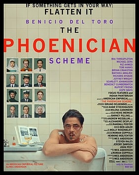 Theatrical poster of Wes Andersons The Phoenician Scheme