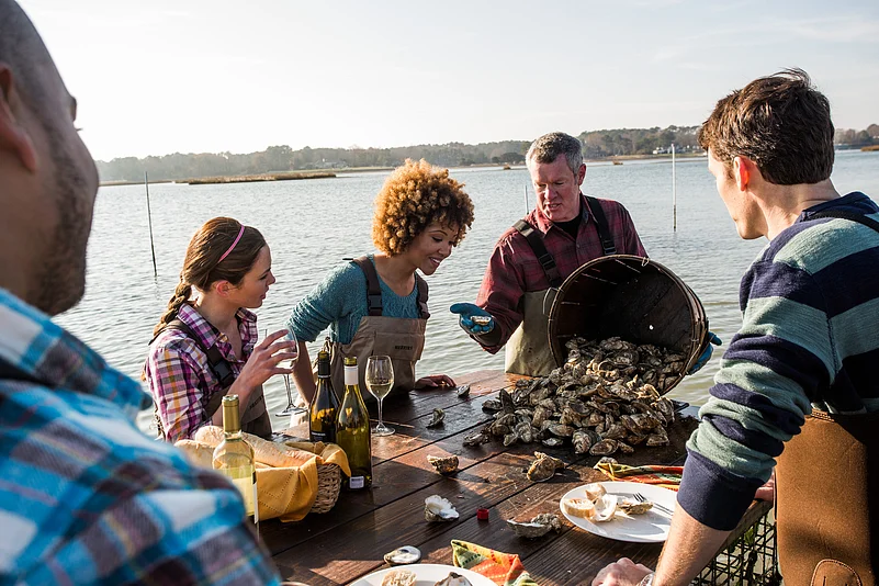 Set out on the Lynnhaven River for an on-the-water experience as you treat your palate to legendary Lynnhaven Oysters