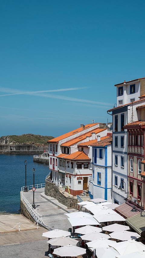 A beautiful fishing village of Cudillero on the coast of the Cantabrian Sea