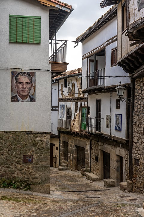 Beautiful village of Mogarraz with traditional architecture houses