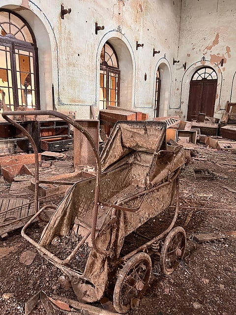 Inside the old crumbling royal abode