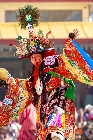 Shutterstock : A festival being celebrated in Gangtok