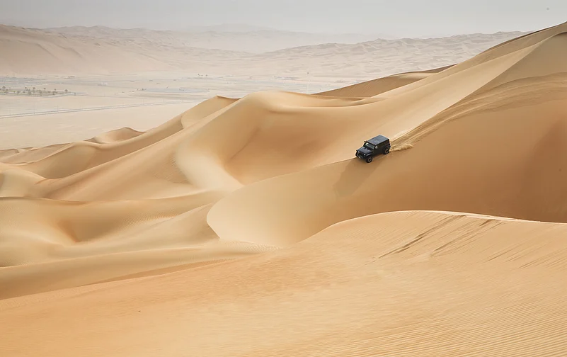 Dune bashing in the Rub Al Khali
