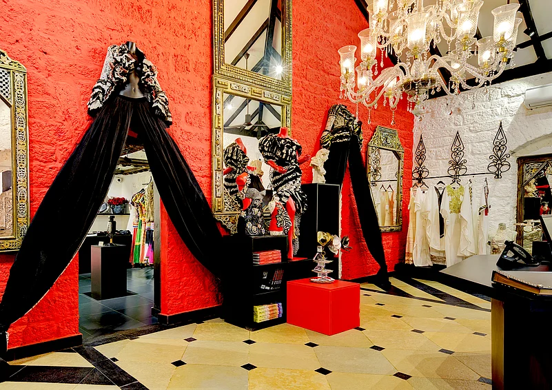 The interiors comprise quirky installations and Beris signature red and white colour palette