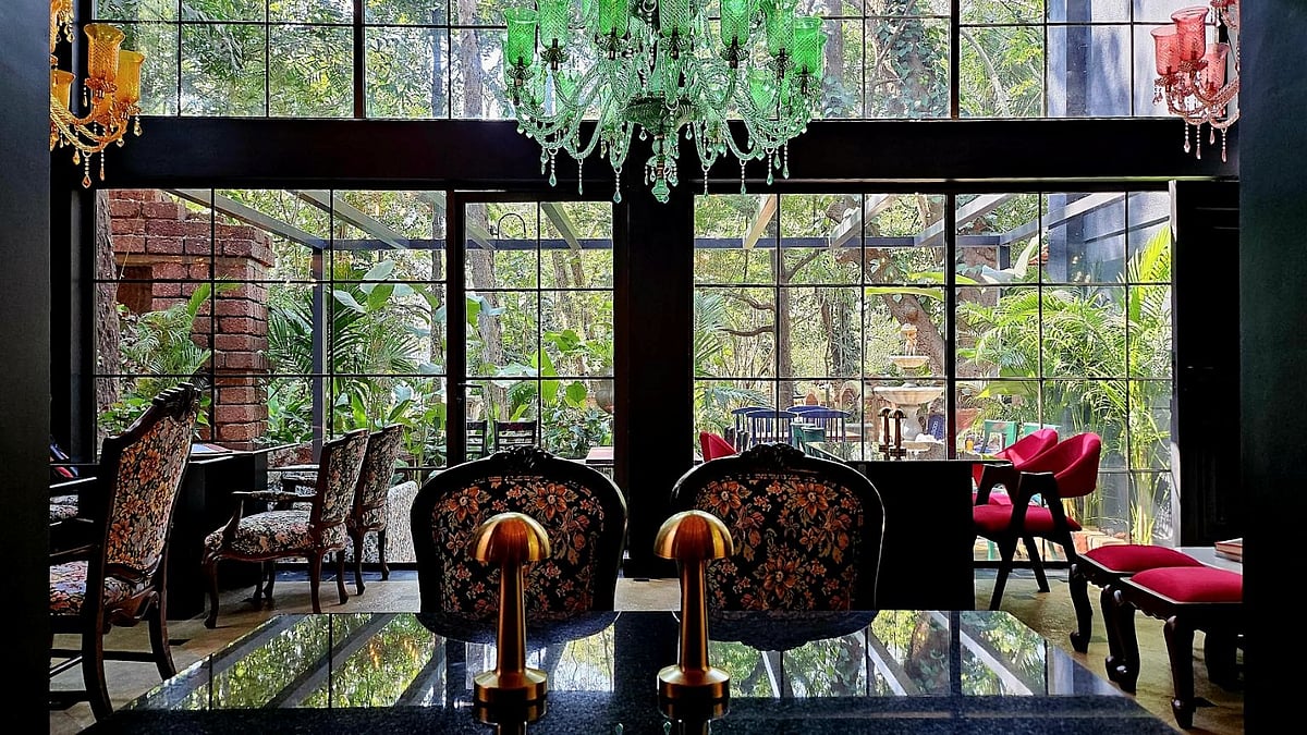 Beris love for grand chandeliers is visible at the cafe inside Escape with its multi-coloured baroque hangings