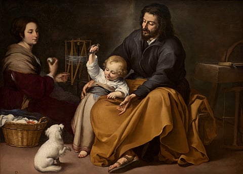 "Sagrada Familia del pajarito" by Bartolomé Esteban Murillo (circa 1650) in the Museo Nacional Del Prado