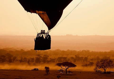 Go hot air ballooning over the vast savannahs