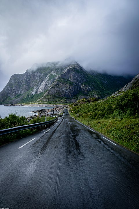 A highway going side by side of a sea