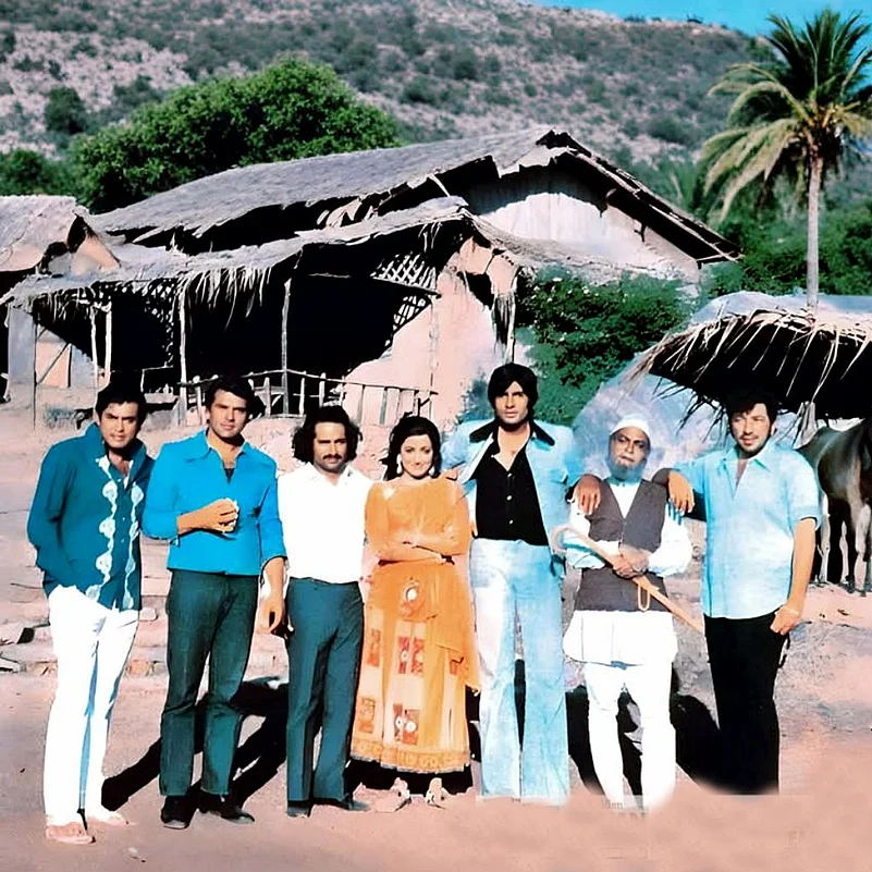 A shot of the film Sholay