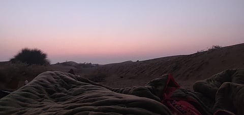 Thar Desert is just 45 km from Jaisalmer, and is frequented by tourists who want to camp overnight