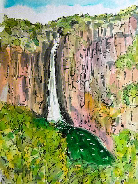 A sketch of Litchfield National Park by the author