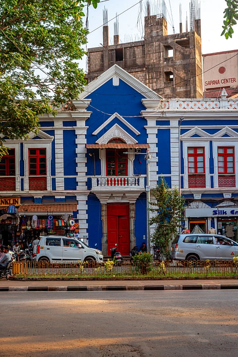 Vintage buildings in Goa's Fontainhas