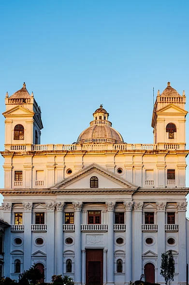 Shutterstock : The front facade of Church of St. Cajetan