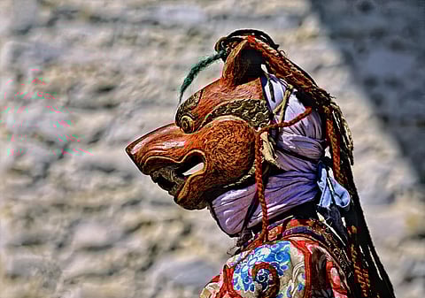A performer at the Tangsibi Mani festival