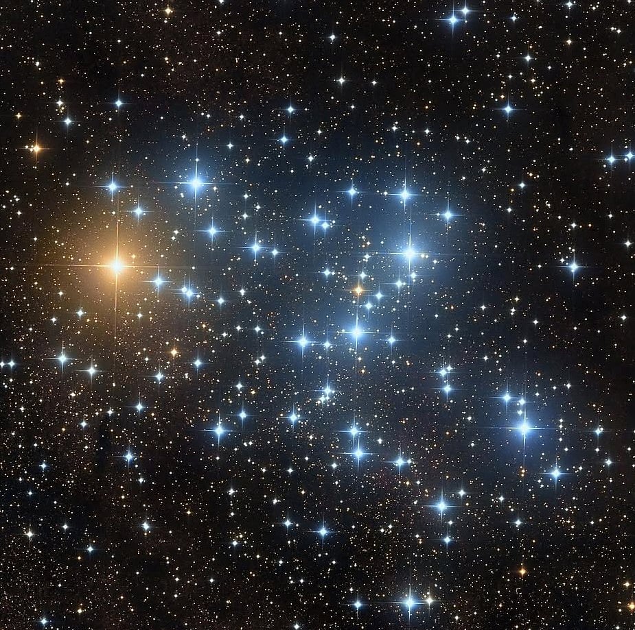 Messier 6 (M6), also known as the Butterfly Cluster, is a bright open cluster located in the Southern constellation of Scorpius
