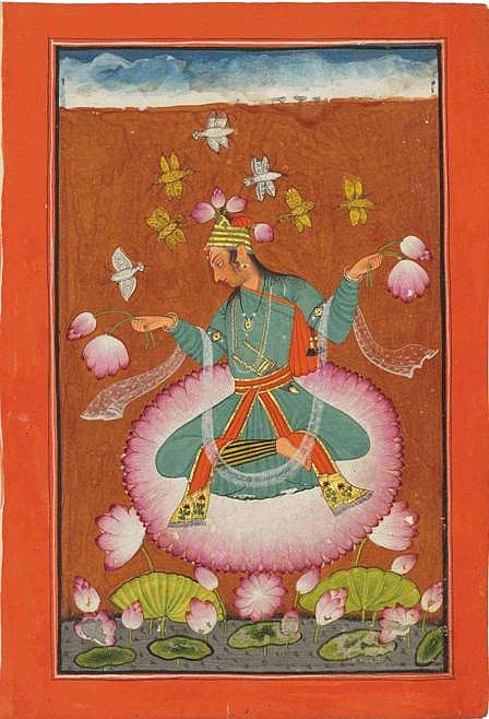The Kamala Ragaputra from the Chamba school of Pahari miniature painting (1740)