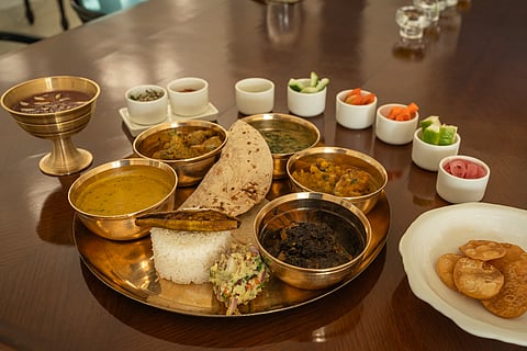 A traditional Assamese thali
