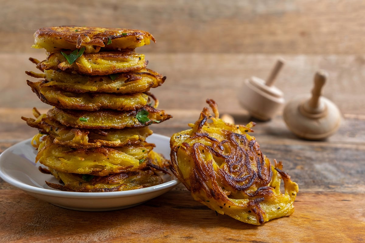 Latkes are a type of potato pancake or fritter in Ashkenazi Jewish cuisine