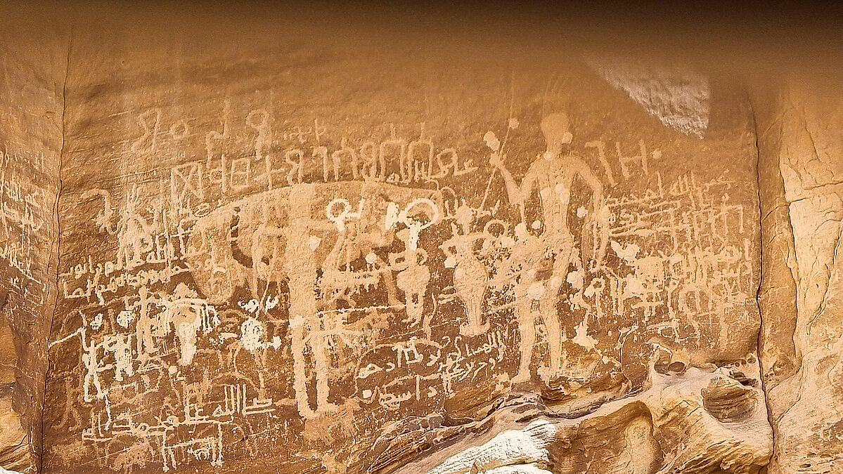 The petroglyphs and inscriptions reflect a continuous cultural heritage that spans from prehistoric times