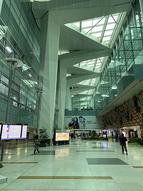 Insdie the Indira Gandhi International Airport