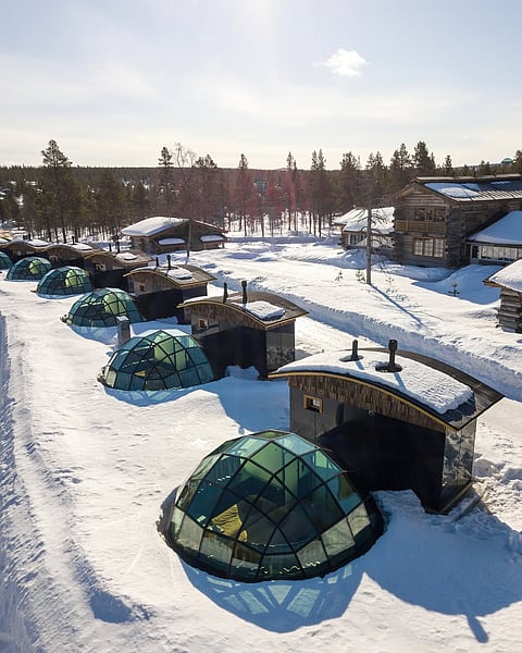 This unique resort is nestled within the Arctic Circle 