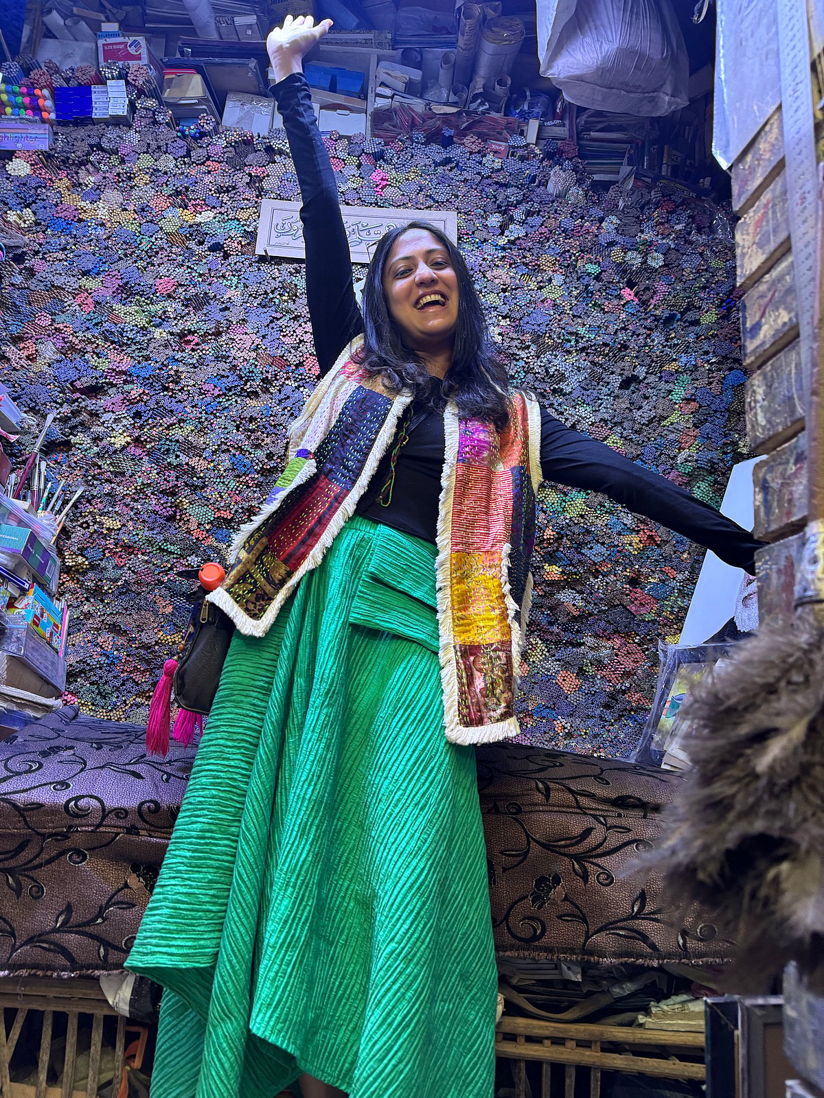 Ankita Kumar at Iraqs famous and iconic pencil shop. 