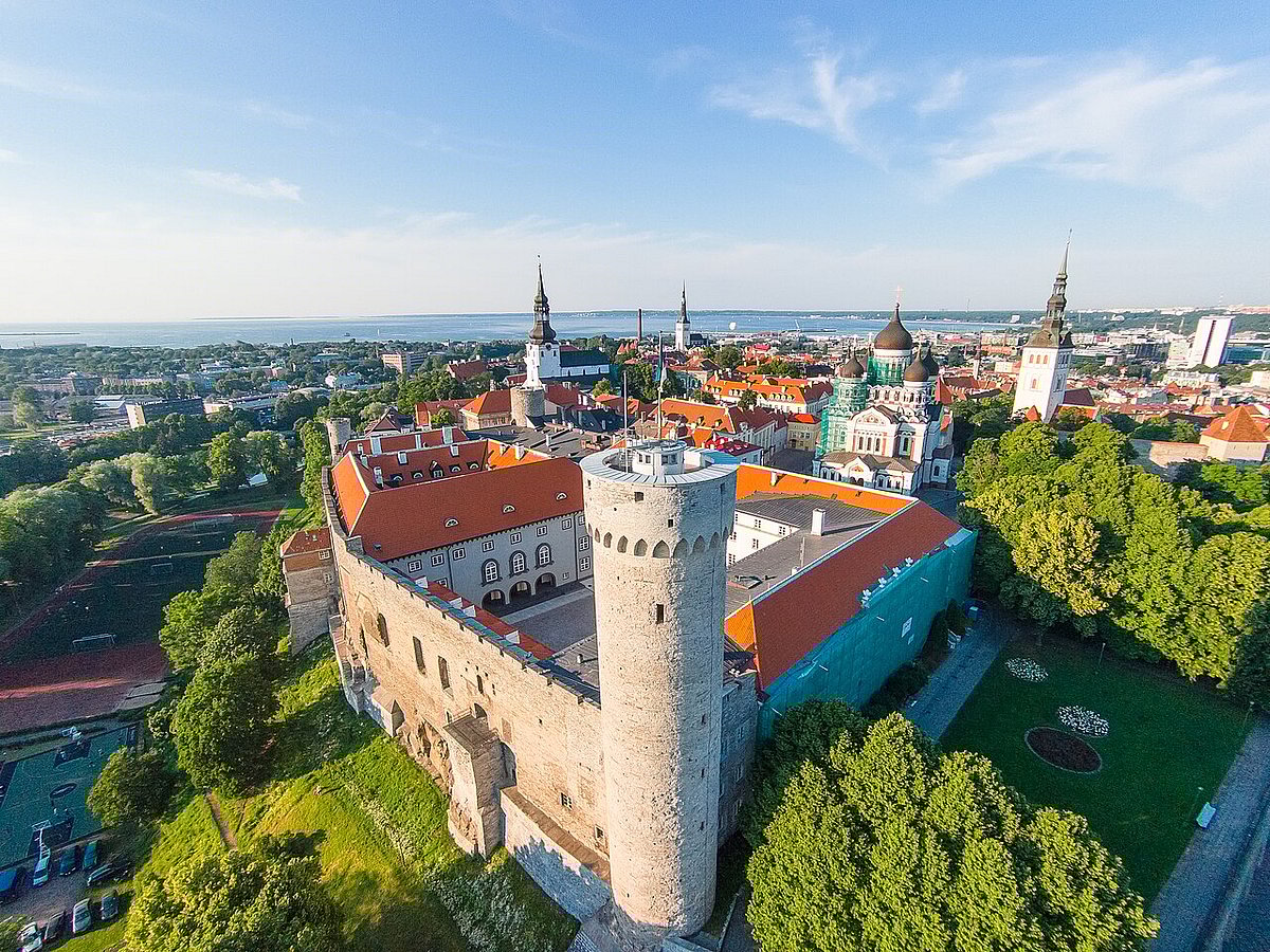 Toompea Castle in Tallinn was erected on the foundations of the eastern wing of the fortress built on the site in the 13th and 14th centuries.