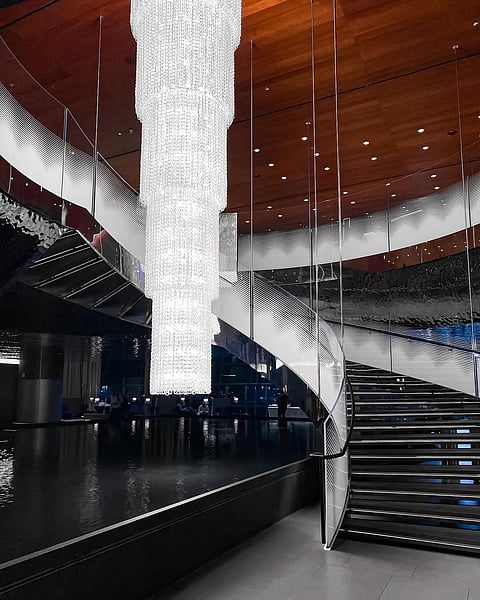 Inside the Al Mourjan Lounge at Hamad International Airport