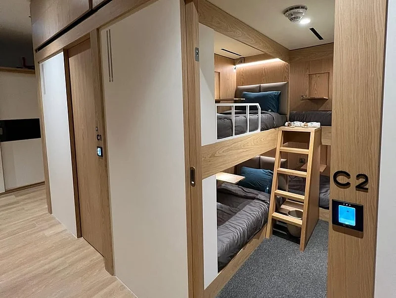 The sleep n fly lounge comes in a variety of sleep, shower and rest options for single travellers, families, friends and groups