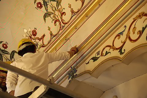 Restoration of the frescos at Sabha Niwas