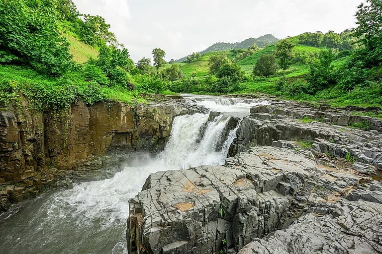 Beautiful waterfall at Zarwani Eco Tourism - Gujarat Tourism