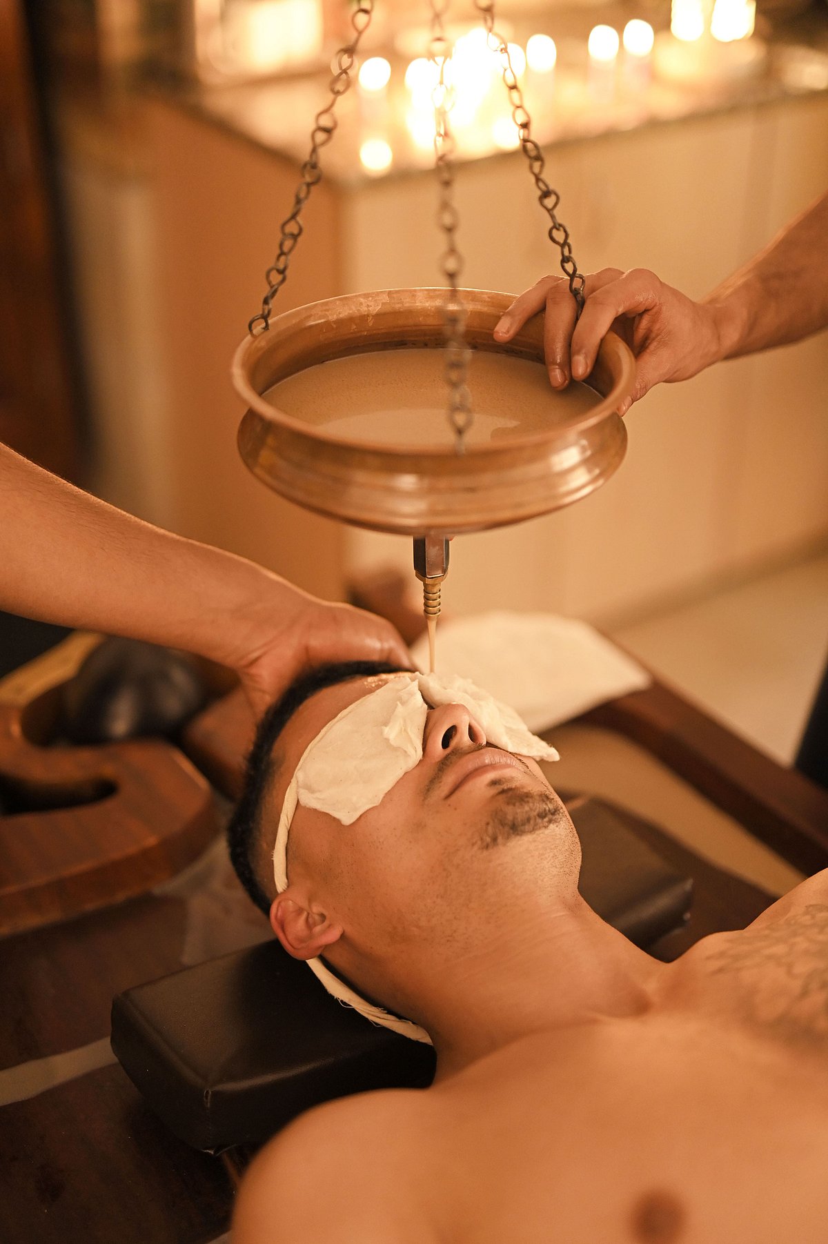 Shirodhara is an Ayurvedic treatment where 200 litres of oil is continously poured on a persons head. It is helpful for people suffering from insomnia, migraines and neurological disorders