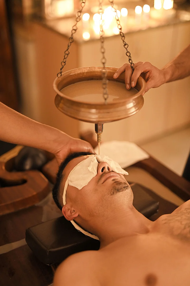 Shirodhara is an Ayurvedic treatment where 200 litres of oil is continously poured on a persons head. It is helpful for people suffering from insomnia, migraines and neurological disorders