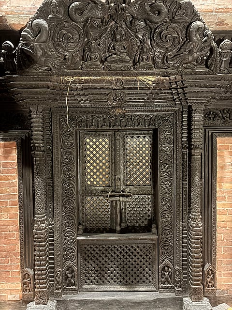 This rescued door at the property was one of the oldest, nearly a century old